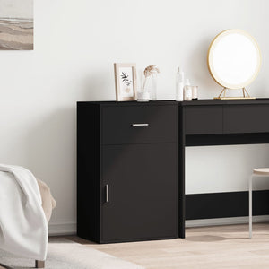 vidaXL Storage Cabinet Black 56.5x39x90 cm Engineered Wood