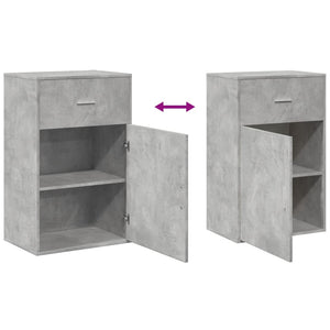 vidaXL Storage Cabinet Concrete Grey 56.5x39x90 cm Engineered Wood