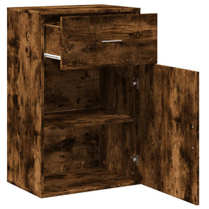 vidaXL Storage Cabinet Smoked Oak 56.5x39x90 cm Engineered Wood