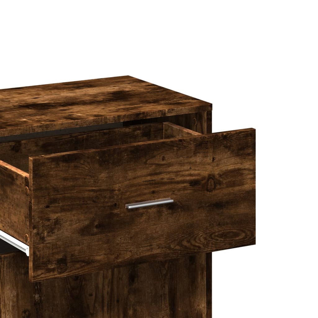 vidaXL Storage Cabinet Smoked Oak 56.5x39x90 cm Engineered Wood