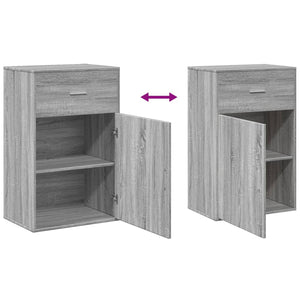 vidaXL Storage Cabinet Grey Sonoma 56.5x39x90 cm Engineered Wood