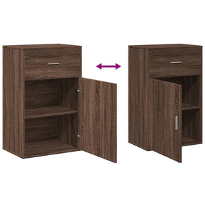 vidaXL Storage Cabinet Brown Oak 56.5x39x90 cm Engineered Wood