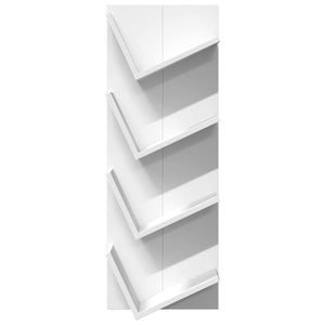 vidaXL Wall Bookshelf 4-Tier White 33x16x90 cm