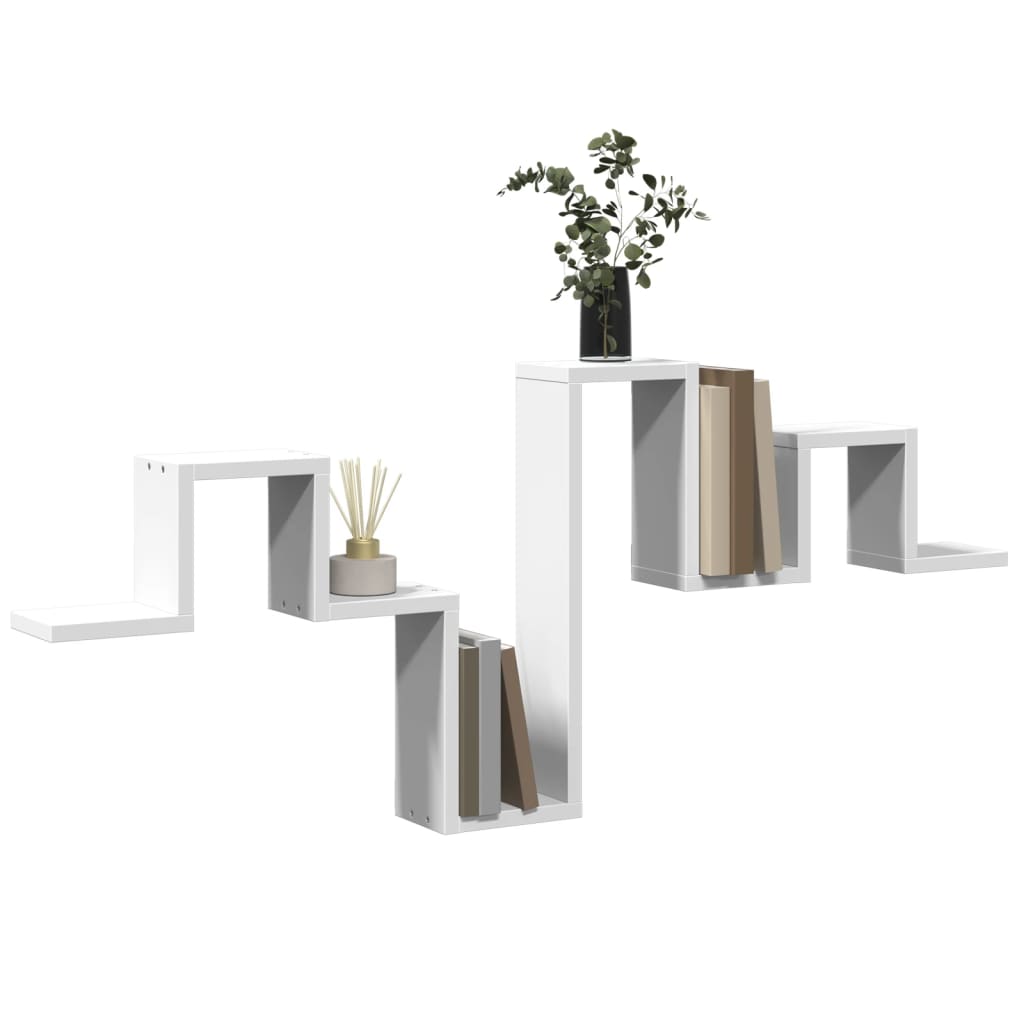 vidaXL Wall Shelf White 104.5x10x43 cm Engineered Wood