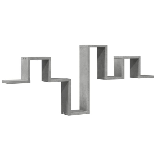 vidaXL Wall Shelf Concrete Grey 104.5x10x43 cm Engineered Wood