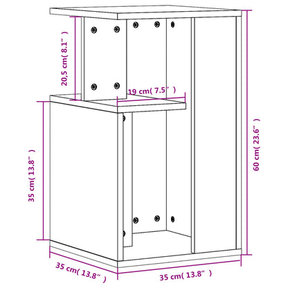 vidaXL Side Table Black 35x35x60 cm Engineered Wood