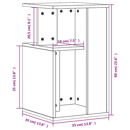 vidaXL Side Table Sonoma Oak 35x35x60 cm Engineered Wood
