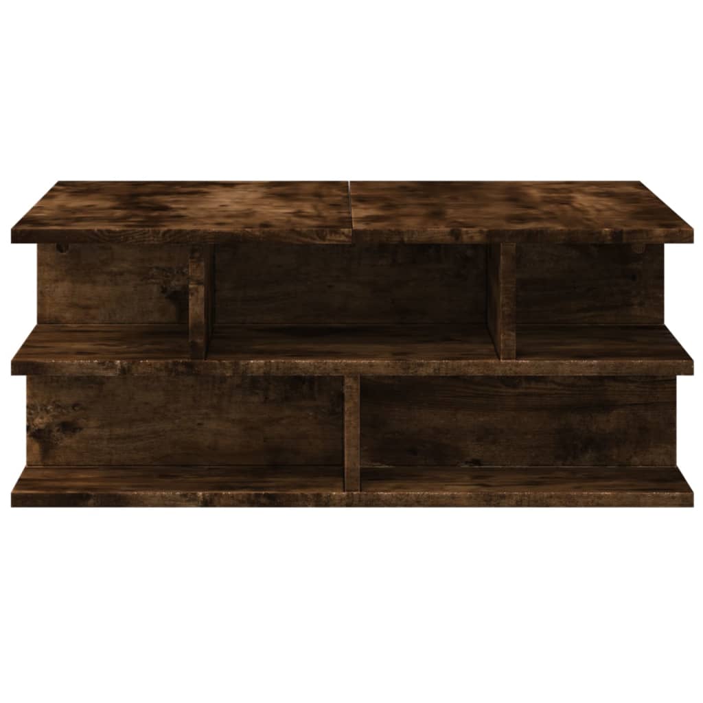 vidaXL Coffee Table Smoked Oak 70x70x29 cm Engineered Wood