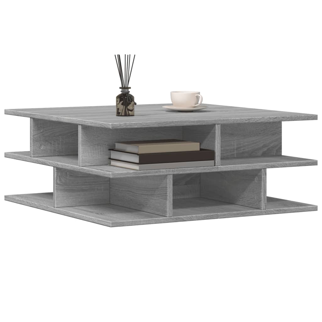 vidaXL Coffee Table Grey Sonoma 70x70x29 cm Engineered Wood