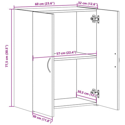 vidaXL File Cabinet Sonoma Oak 60x32x77.5 cm Engineered Wood