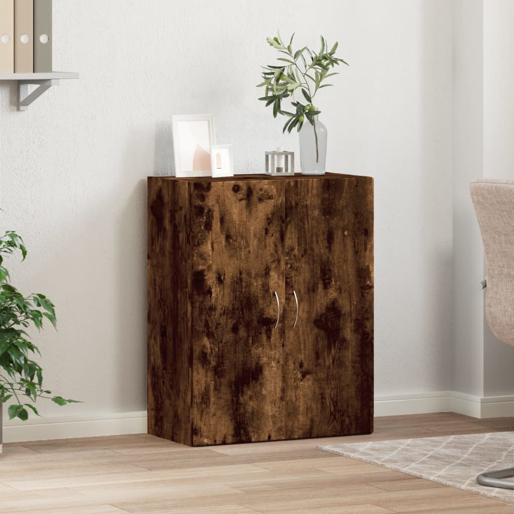 vidaXL File Cabinet Smoked Oak 60x32x77.5 cm Engineered Wood