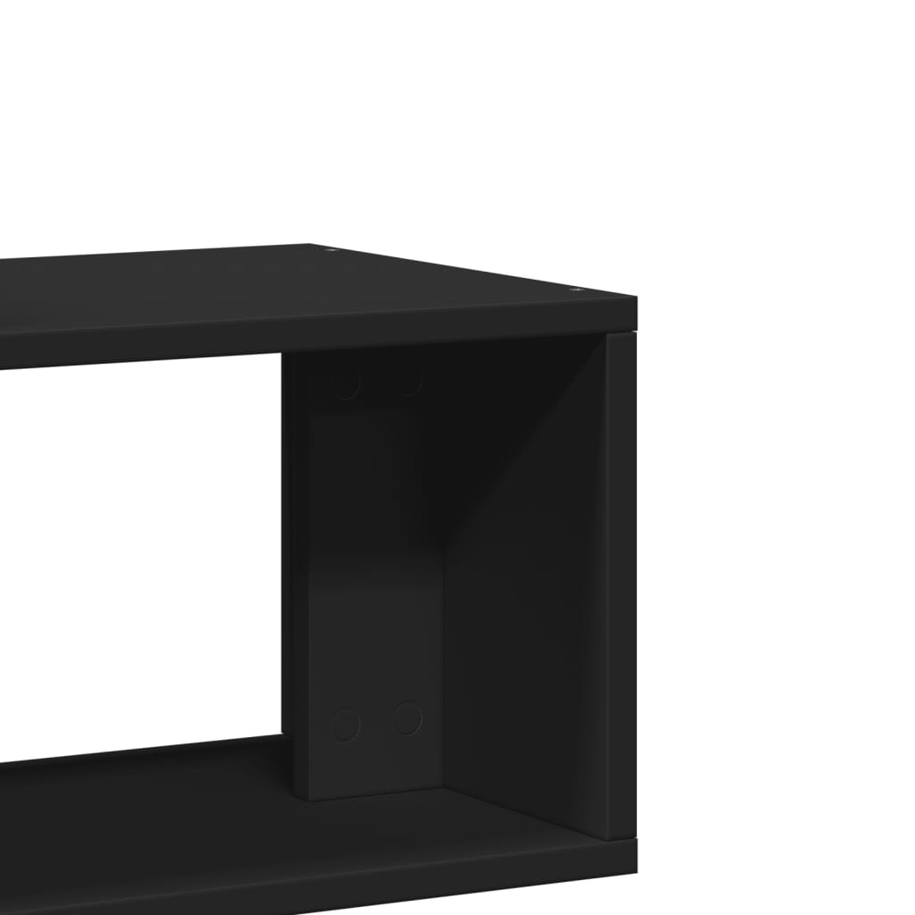 vidaXL TV Cabinets 2 pcs Black 75x30x50 cm Engineered Wood