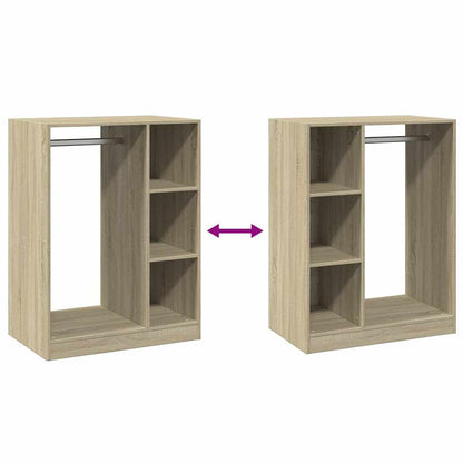 vidaXL Wardrobe Sonoma Oak 77x48x102 cm Engineered Wood