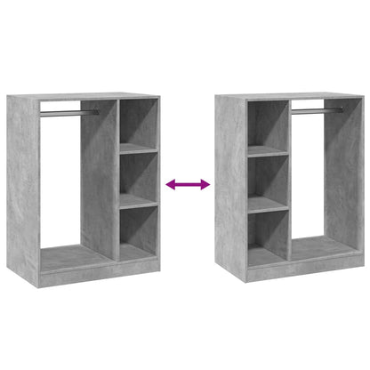 vidaXL Wardrobe Concrete Grey 77x48x102 cm Engineered Wood