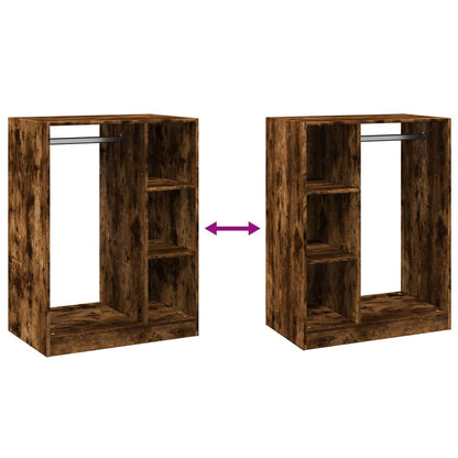 vidaXL Wardrobe Smoked Oak 77x48x102 cm Engineered Wood