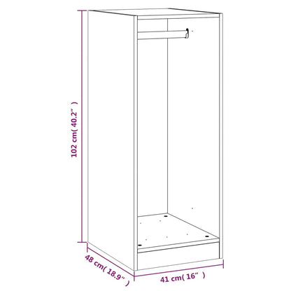 vidaXL Wardrobe Concrete Grey 48x41x102 cm Engineered Wood