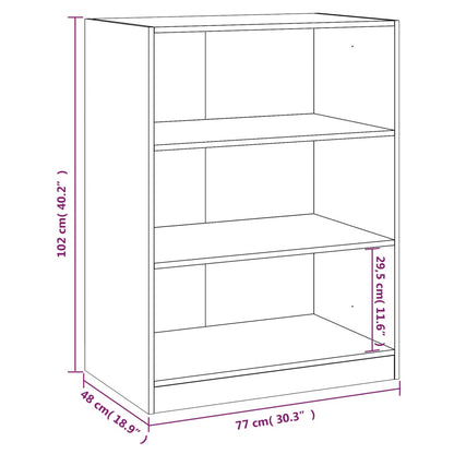 vidaXL Wardrobe Sonoma Oak 77x48x102 cm Engineered Wood