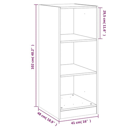 vidaXL Wardrobe Black 48x41x102 cm Engineered Wood