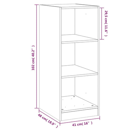 vidaXL Wardrobe Grey Sonoma 48x41x102 cm Engineered Wood