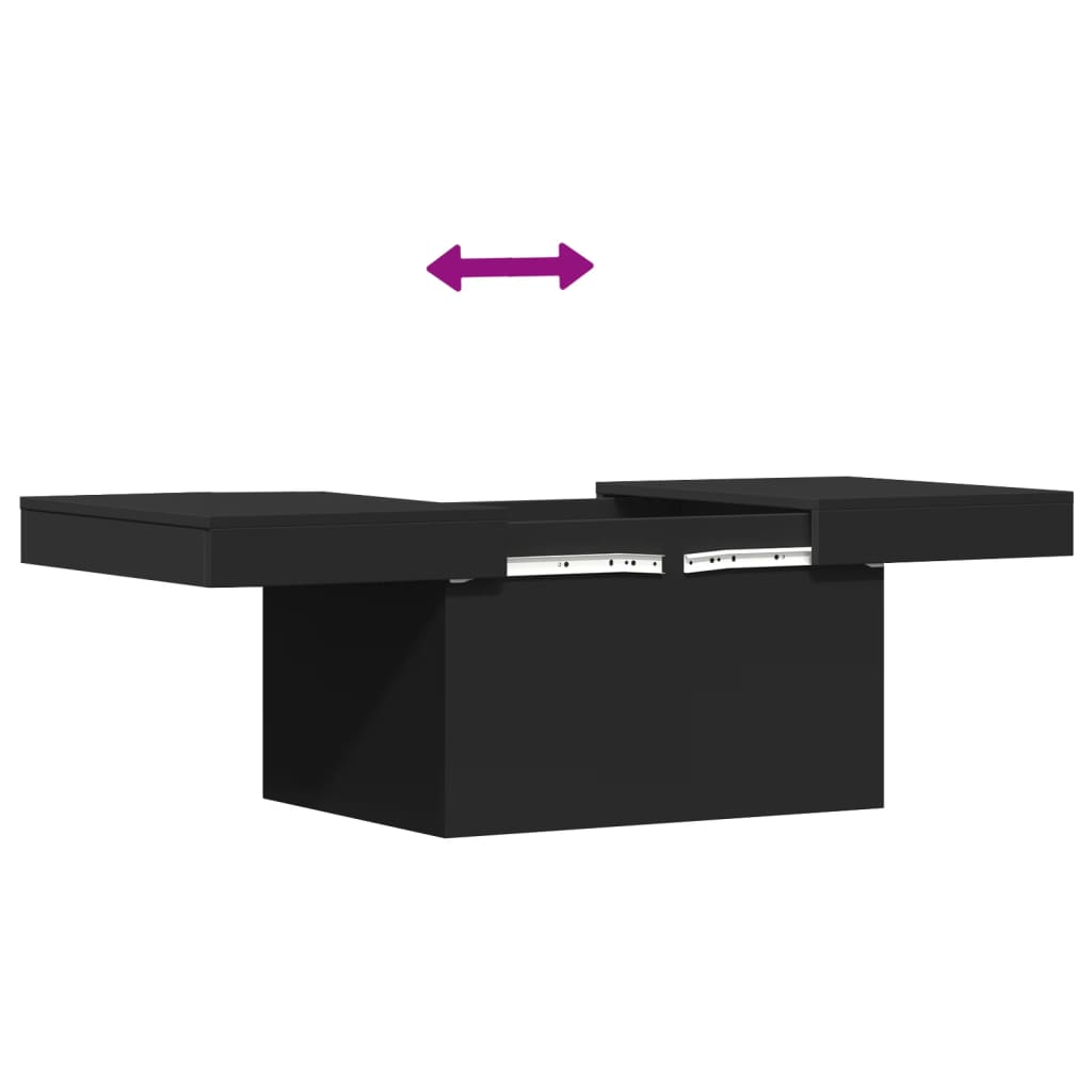 vidaXL Coffee Table | Black | Engineered wood | Medium | Coffee Table