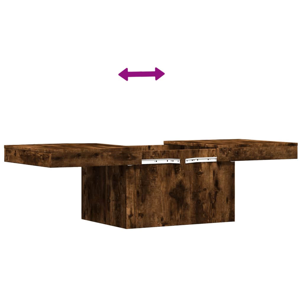 vidaXL Coffee Table Smoked Oak 100x55x40 cm Engineered Wood