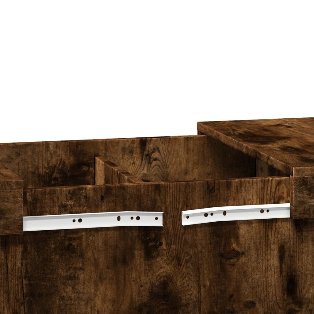 vidaXL Coffee Table Smoked Oak 100x55x40 cm Engineered Wood