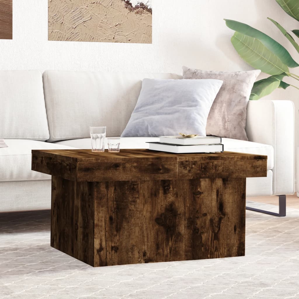vidaXL Coffee Table Smoked Oak 100x55x40 cm Engineered Wood