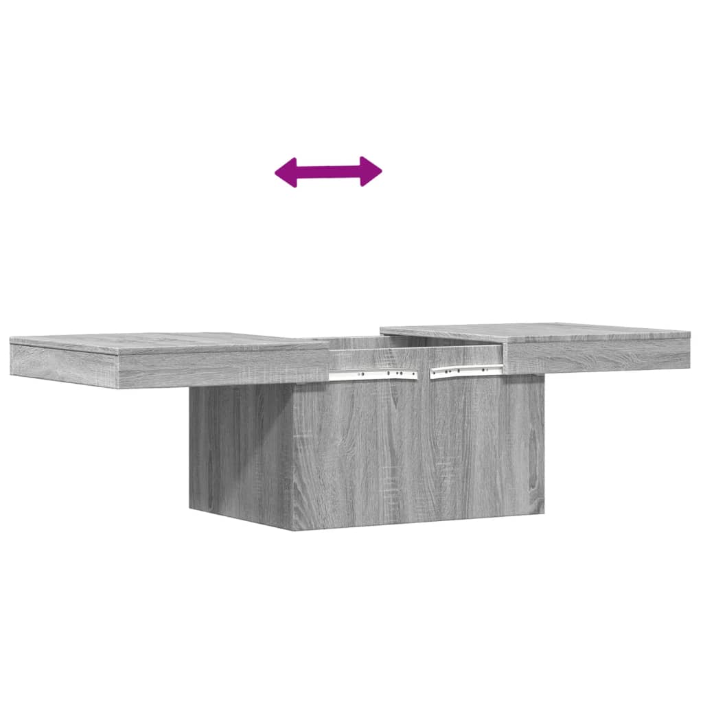 vidaXL Coffee Table Grey Sonoma 100x55x40 cm Engineered Wood