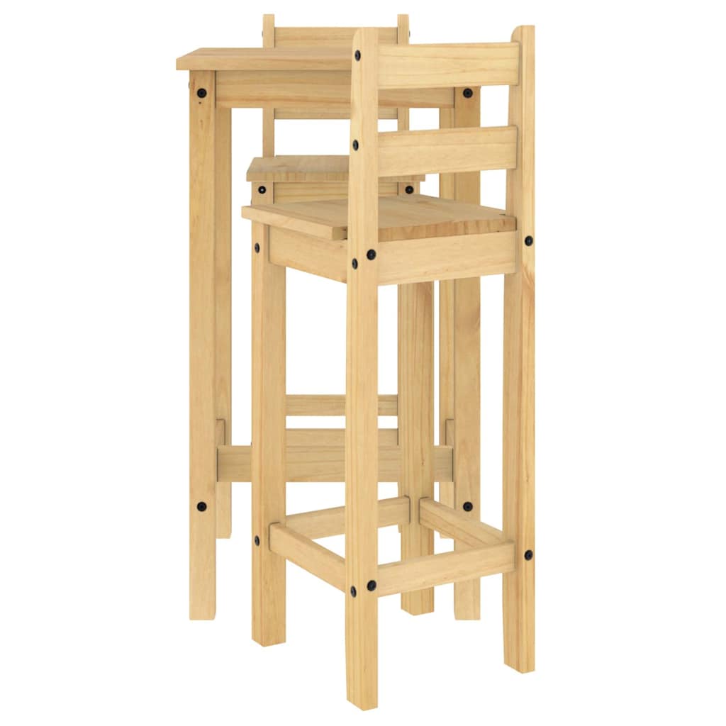 vidaXL 3 Piece Bar Set Solid Wood Pine