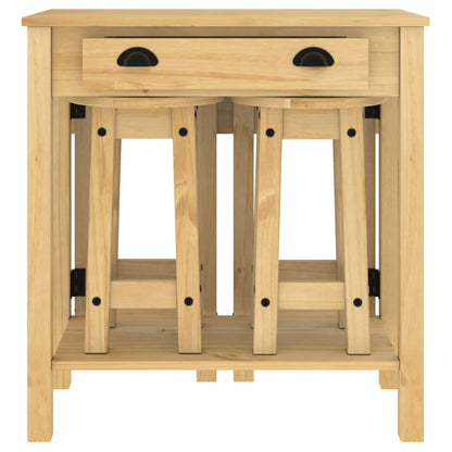 vidaXL 3 Piece Bar Set Solid Wood Pine