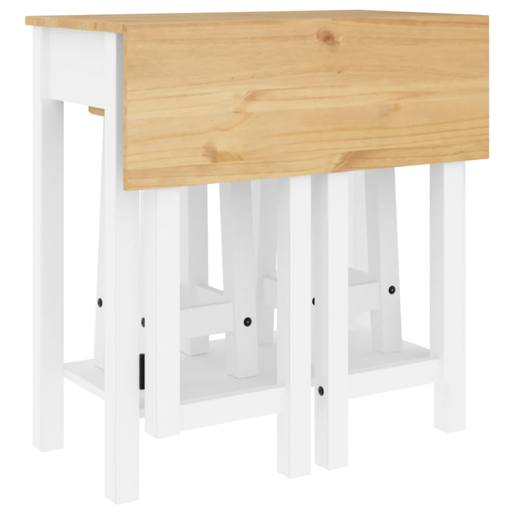 vidaXL 3 Piece Bar Set White Solid Wood Pine