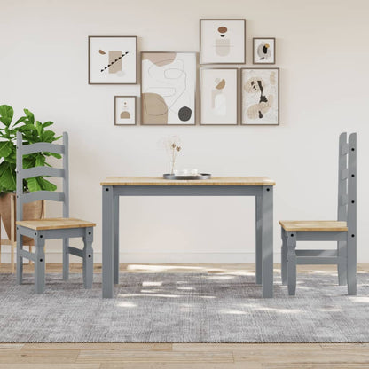 vidaXL Dining Table PANAMA Grey 112x60x75 cm Solid Wood Pine