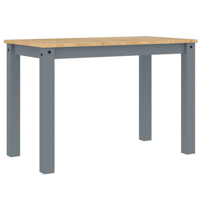 vidaXL Dining Table PANAMA Grey 112x60x75 cm Solid Wood Pine