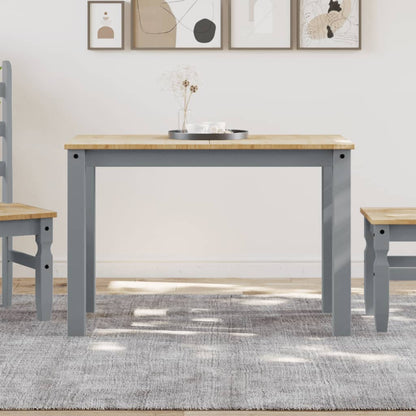 vidaXL Dining Table PANAMA Grey 112x60x75 cm Solid Wood Pine