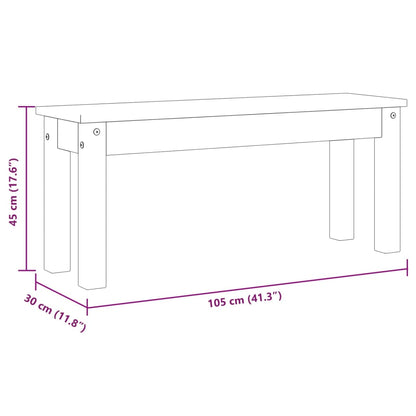 vidaXL Dining Bench PANAMA 105x30x45 cm Solid Wood Pine