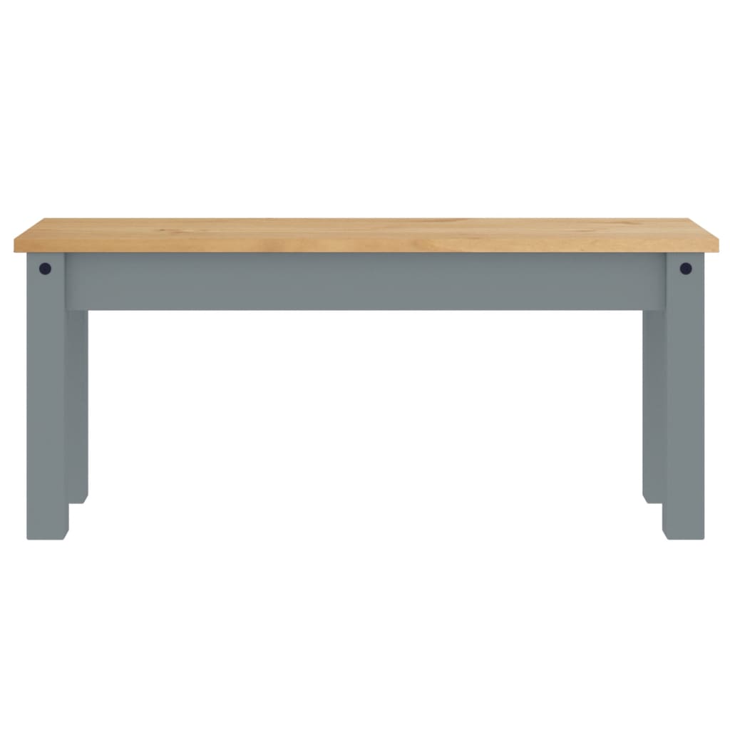 vidaXL Dining Bench "PANAMA" Grey 105x30x45 cm Solid Wood Pine