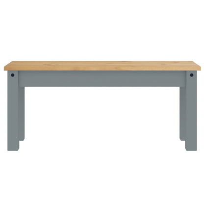 vidaXL Dining Bench "PANAMA" Grey 105x30x45 cm Solid Wood Pine