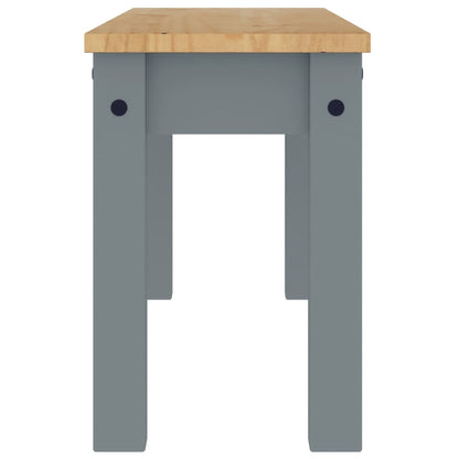 vidaXL Dining Bench PANAMA Grey 105x30x45 cm Solid Wood Pine