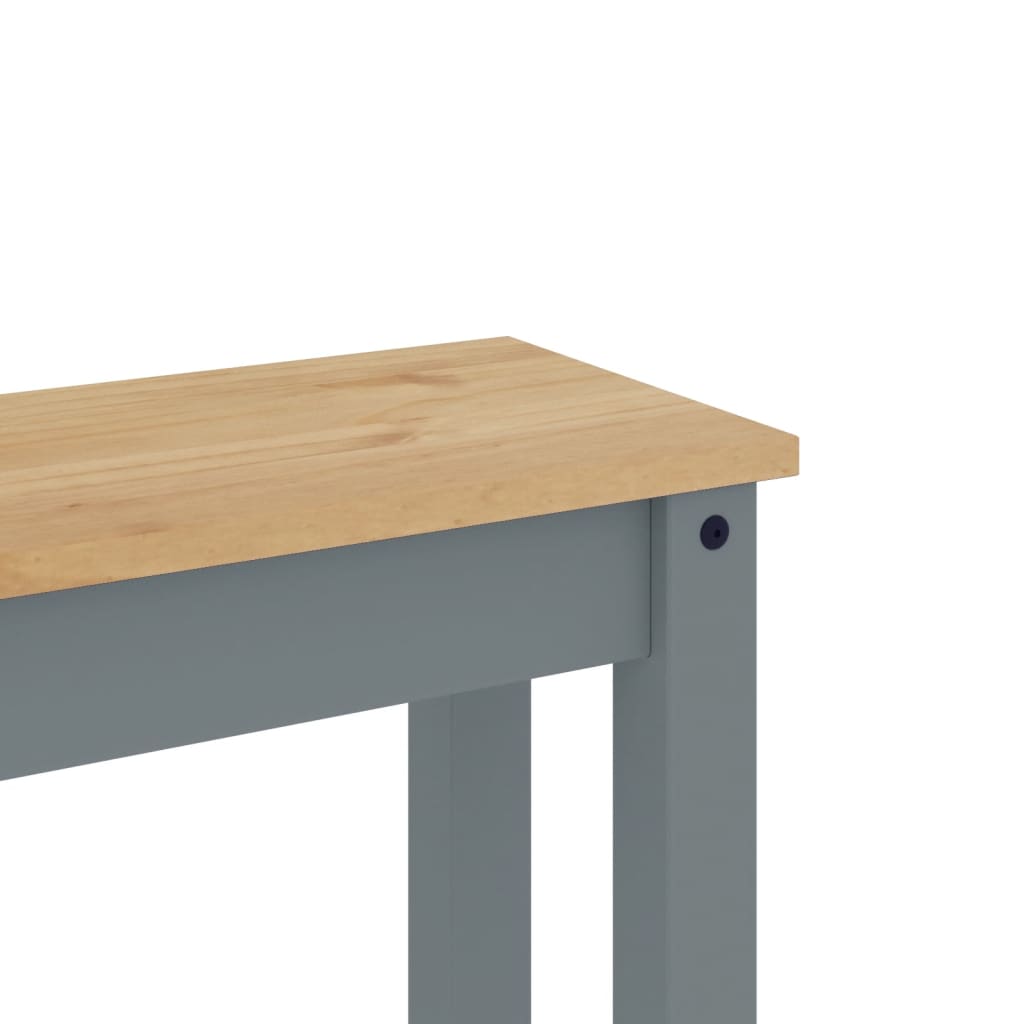 vidaXL Dining Bench PANAMA Grey 105x30x45 cm Solid Wood Pine