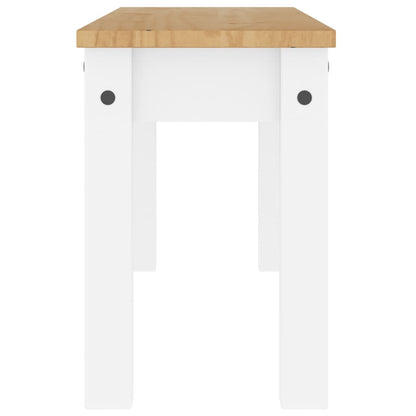 vidaXL Dining Bench PANAMA White 105x30x45 cm Solid Wood Pine