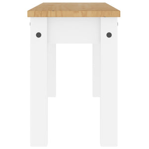 vidaXL Dining Bench Panama White 105x30x45 cm Solid Wood Pine