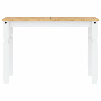 vidaXL Dining Table Corona White 112x60x75 cm Solid Wood Pine