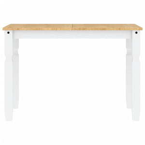 vidaXL Dining Table Corona White 112x60x75 cm Solid Wood Pine