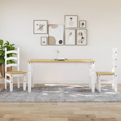 vidaXL Dining Table Corona White 160x80x75 cm Solid Wood Pine
