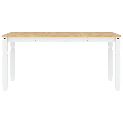 vidaXL Dining Table Corona White 160x80x75 cm Solid Wood Pine