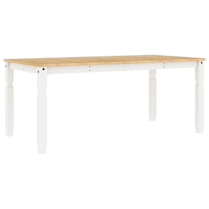 vidaXL Dining Table Corona White 180x90x75 cm Solid Wood Pine