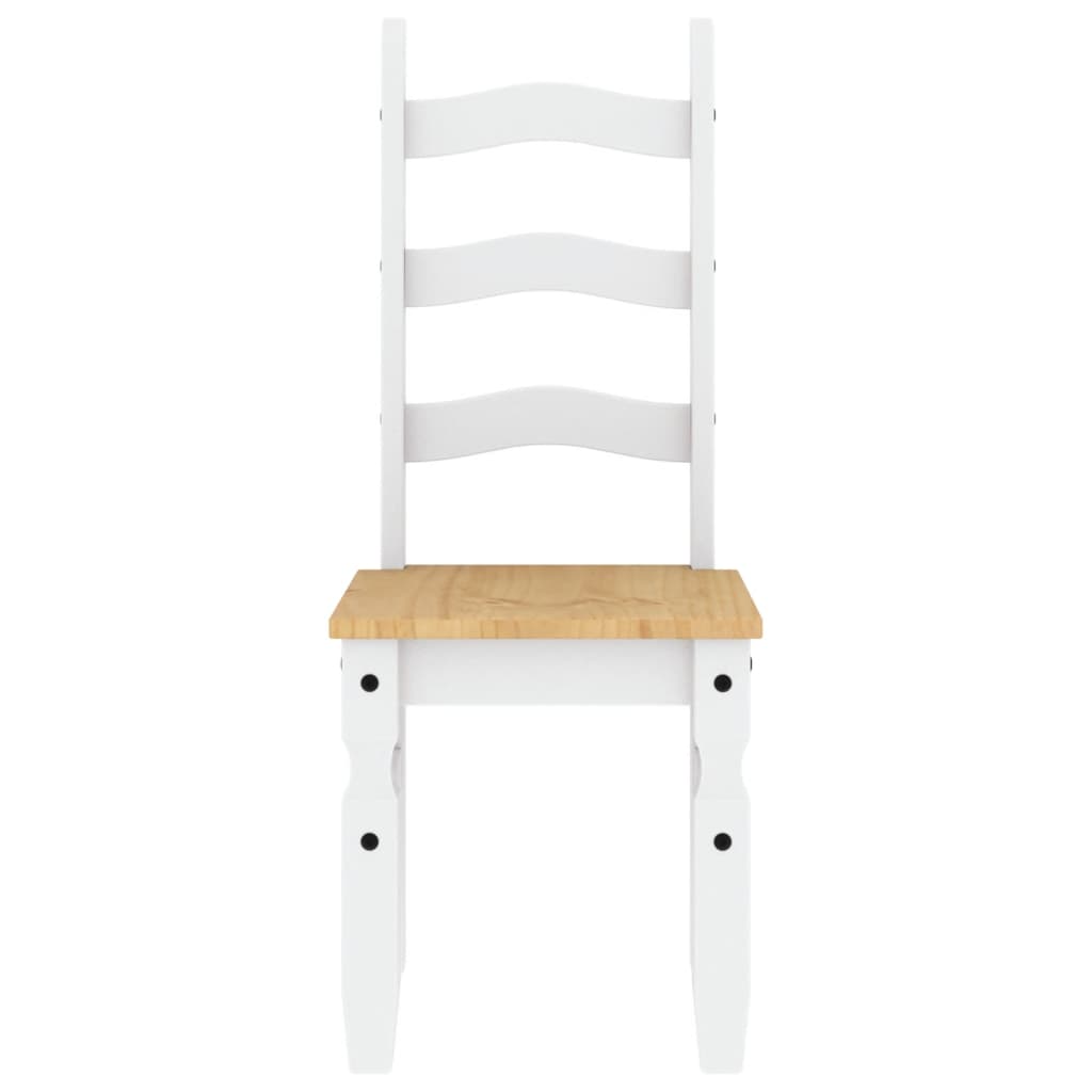 vidaXL Dining Chairs 2 pcs Corona White 42x47x107 cm Solid Wood Pine