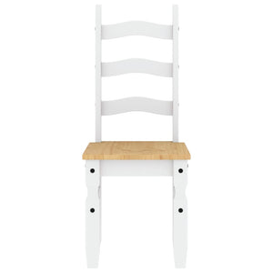 vidaXL Dining Chairs 2 pcs Corona White 42x47x107 cm Solid Wood Pine