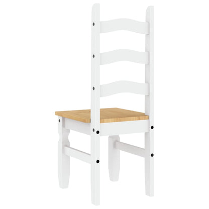 vidaXL Dining Chairs 2 pcs Corona White 42x47x107 cm Solid Wood Pine