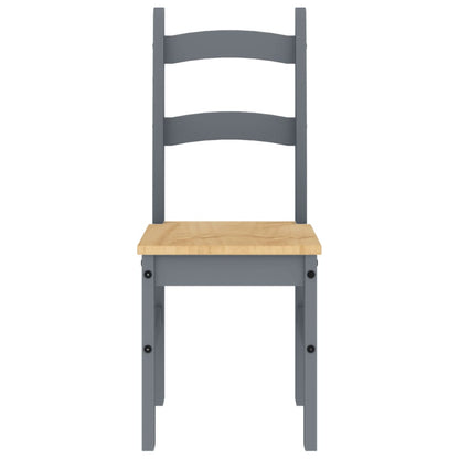 vidaXL Dining Chairs 2 pcs Grey 40x46x99 cm Solid Wood Pine